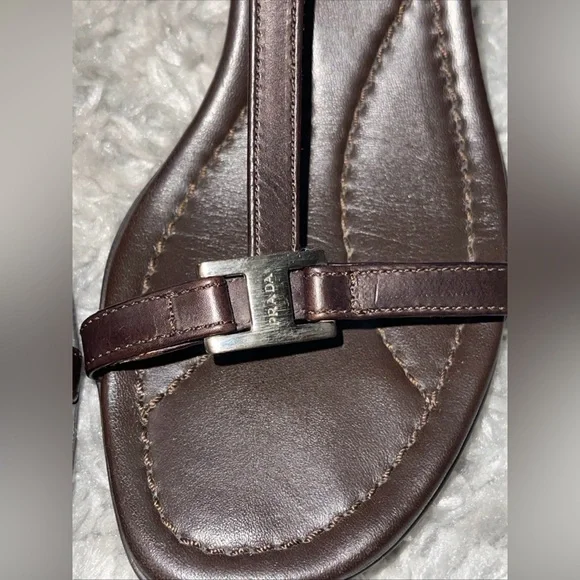 Authentic Prada Calzature Donna sandals, Brown, Sz36/5.5/6 - Picture 3 of 11